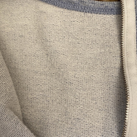 J. Crew French Terry 3/4 Sleeve Sweatshirt Womens Zip Back Blue Heathered SZ XS - Picture 5 of 8